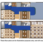 Britz Motorhome-4 Berth-day-night-layout