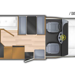 CA Compact Motorhome- 3 Berth – day layout