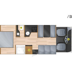 CA Large Motorhome – 7 Berth – day layout