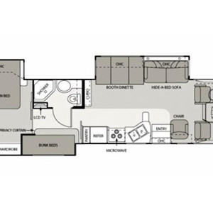 CMH Winnsport Bunkhouse – 7 to 8 Berth – layout