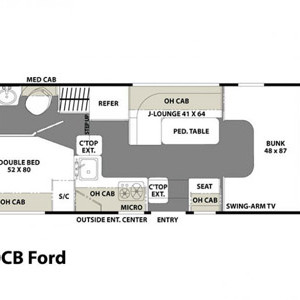 EMH Coachmen Freelander Micro – 4 to 5 Berth – layout