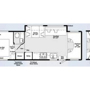 EMH Fleetwood Jamboree 1 Slide-out – 6 to 8 Berth – layout