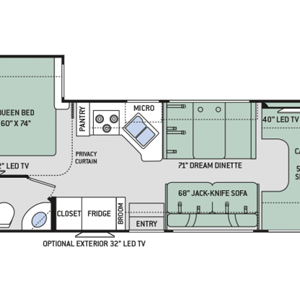 EMH Thor Chateau 1 Slide-out – 6 to 8 Berth – layout