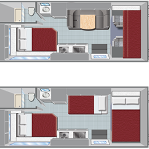 El Monte Cabover Style C22 RV – 5 Berth – layout