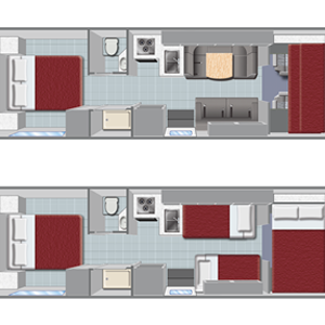 El Monte Cabover Style C28 RV – 6 Berth – layout