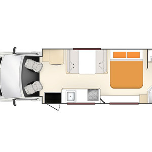 StarRV Perseus Motorhome – 6 Berth – day layout