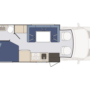 StarRV Taurus Motorhome – 5 Berth – day layout