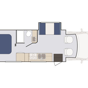 StarRV Tucana Motorhome – 5 Berth – day layout