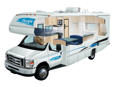 Cheapa Eclipse Motorhome – 6 Berth – cutaway