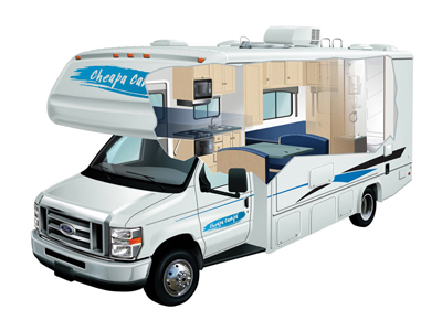 Cheapa Happy Explorer Motorhome – 5 Berth – cutaway