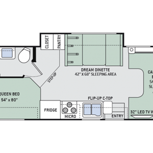 EMH Mercedes Thor Citation 2 Slide-outs – 4 to 5 Berth – layout