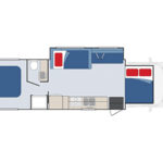 Apollo Eclipse Camper Motorhome – 4 to 6 Berth – night layout