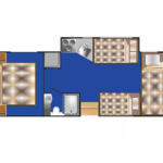 RB Class C 28-30 Motorhome – 7 Berth – night layout