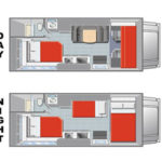 Mighty MC22 Motorhome – 5 Berth – layout