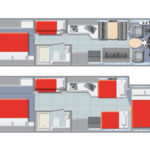 Mighty MS33 Motorhome – 6 Berth – night-day-layout