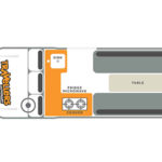 TA HiTop Campervan – 2-3 Berth – day layout