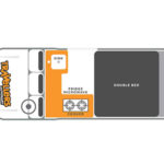 TA HiTop Campervan – 2-3 Berth – night layout