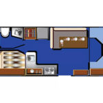 RB Class C 21-23 Motorhome – 4 berth – day layout