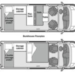 NA Bunkhouse Campervan – 4 Berth – layout