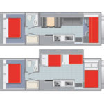 Mighty Class C Family Sleeper (MF) Motorhome – 7 Berth-layout