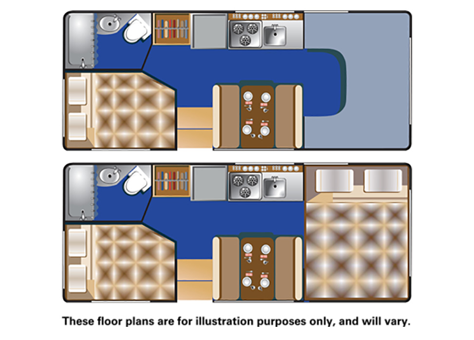 Britz Motorhome-4-Berth-Day-Night-Layout