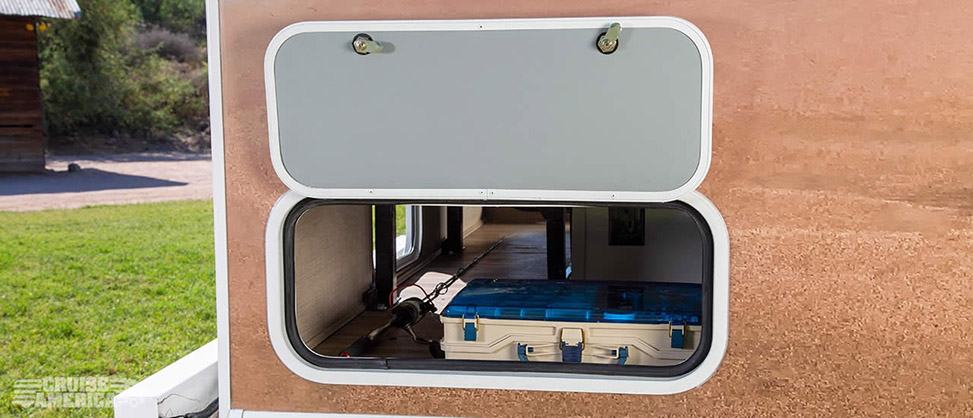 Cruise America Compact Plus RV-rv-rear-storage