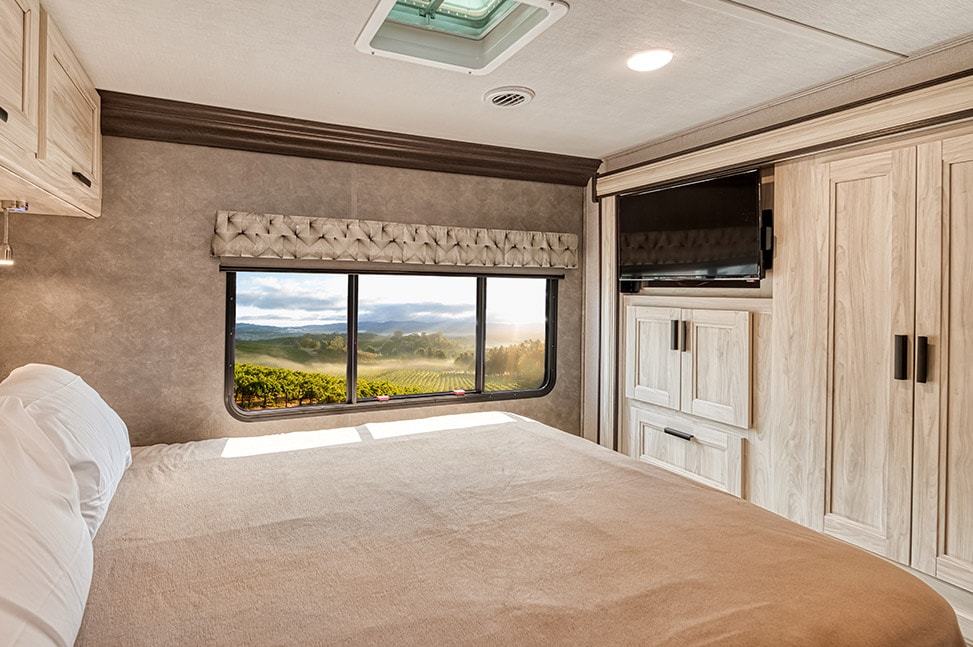 El Monte RV C Family Sleeper-Interior_bedroom_bed_view