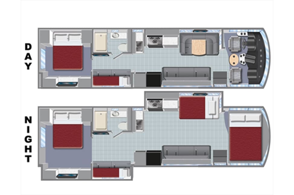 El Monte RV Class A Family Sleeper - Floorplan