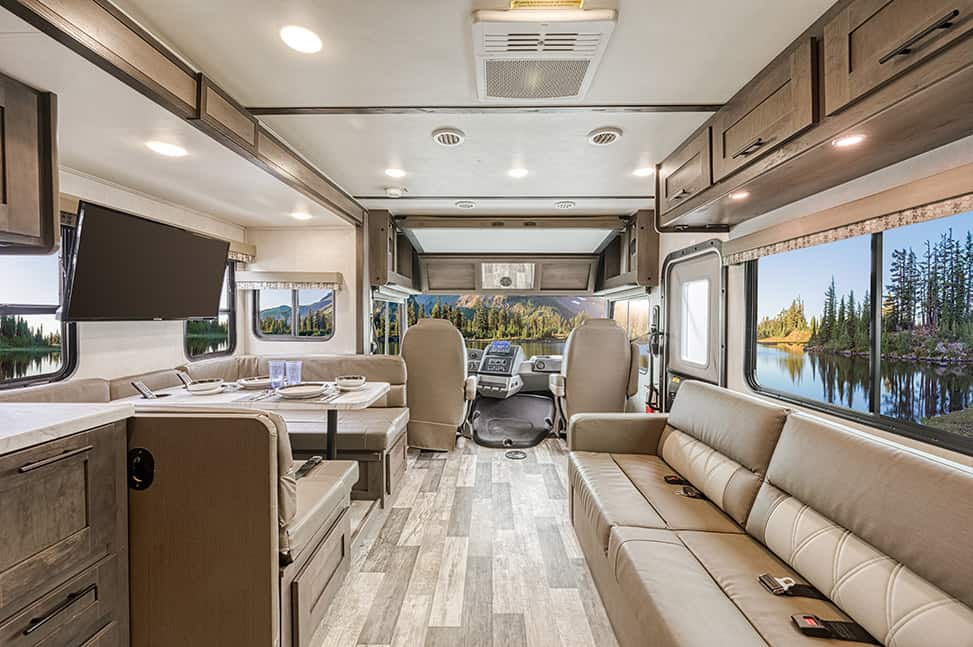El Monte RV Class A Family Sleeper-Interior_forward_facing