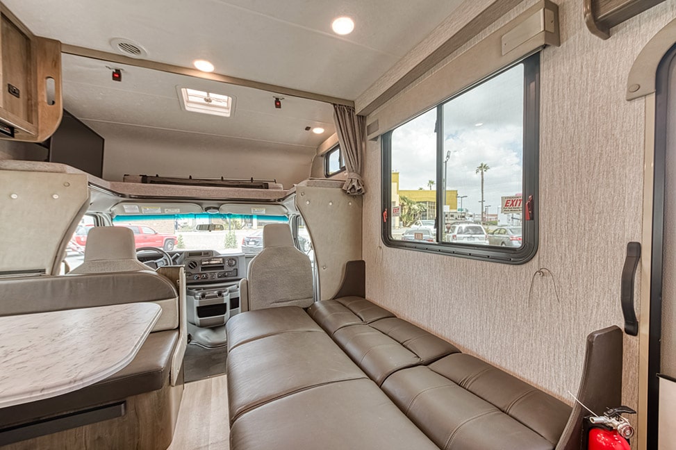 El Monte RV Class C Large-Interior_couch_into_bed