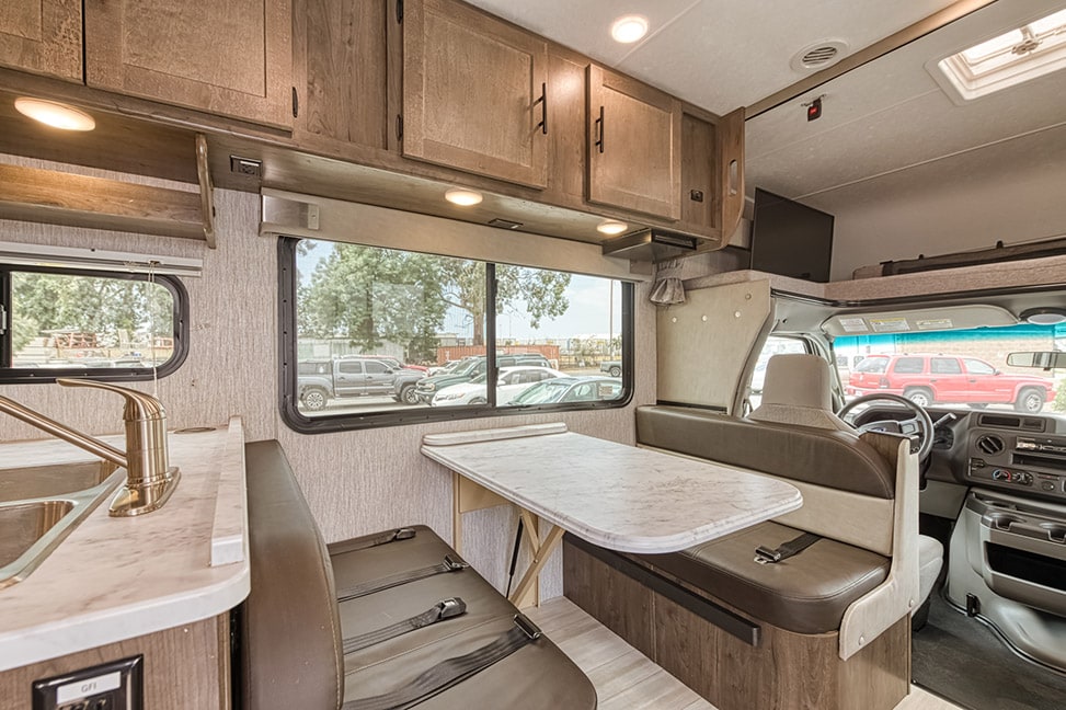El Monte RV Class C Large-Interior_dining_table
