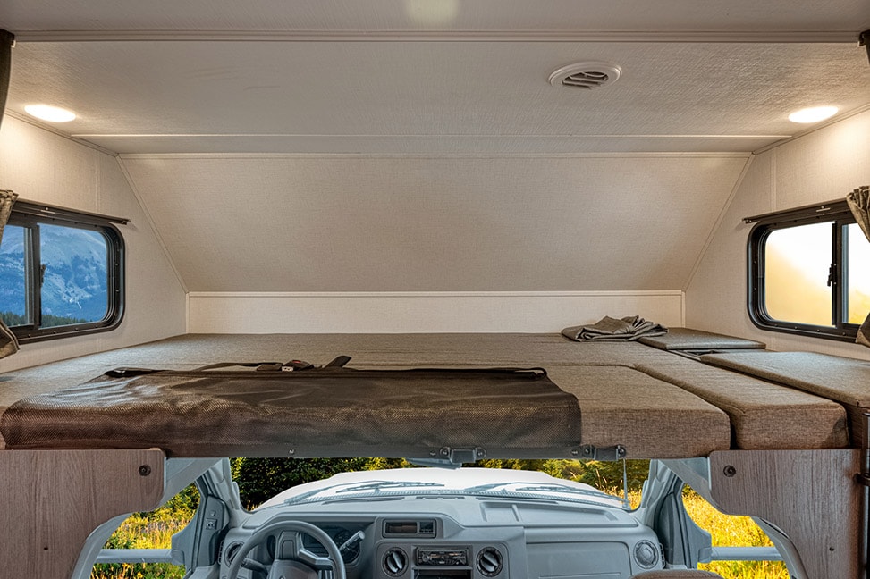El Monte RV Class C Large-Interior_over_cab_bed