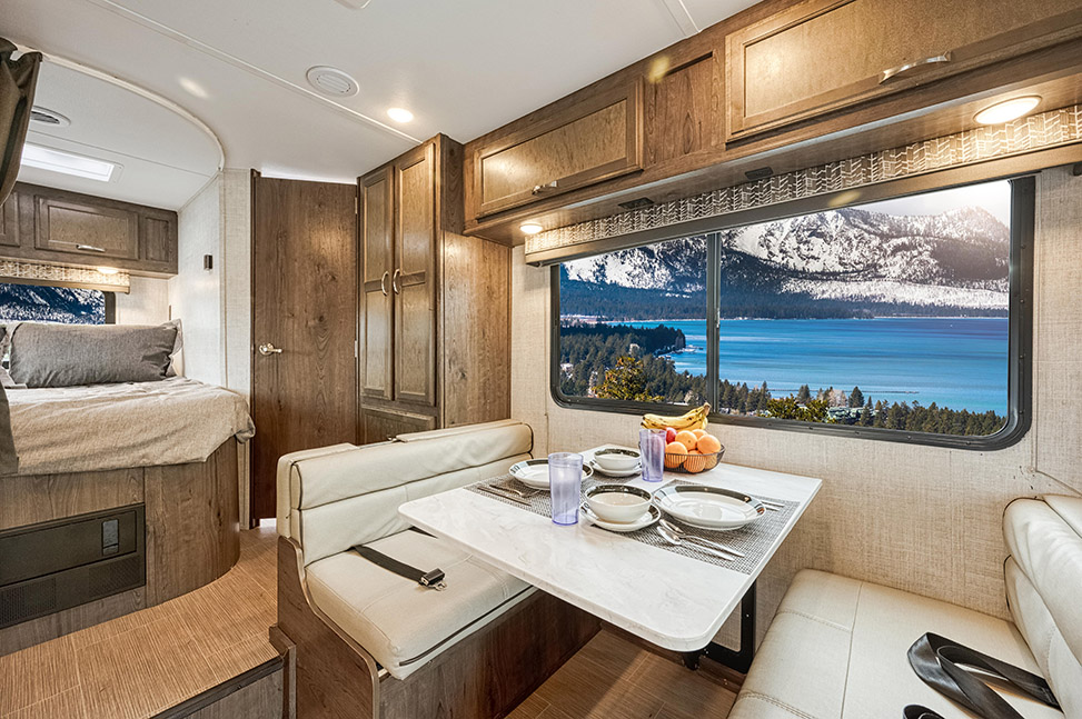 El Monte RV Class C Small-Interior_dining_table
