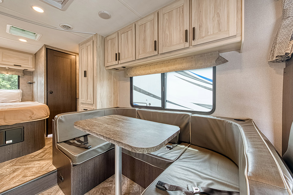 El Monte RV Class C Small-Interior_dining_table_built