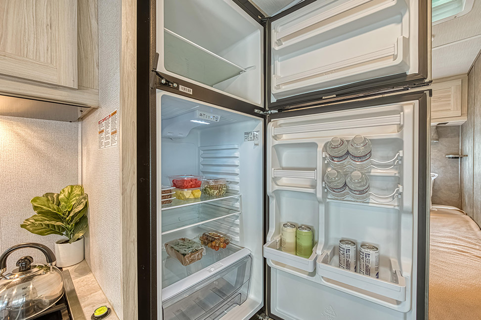 El Monte RV Class C Small-Interior_refrigerator_open