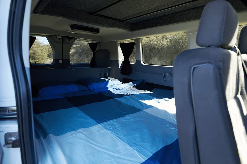 Escape Campervans Del Mar-5 Berth-bottom-bed