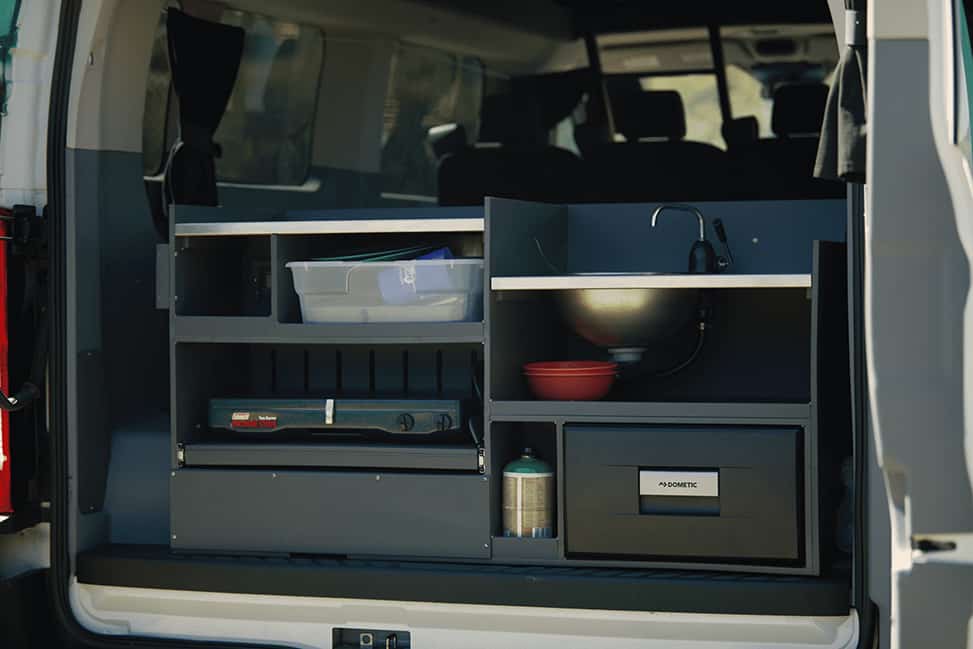 Escape Campervans Del Mar-5 Berth-kitchen
