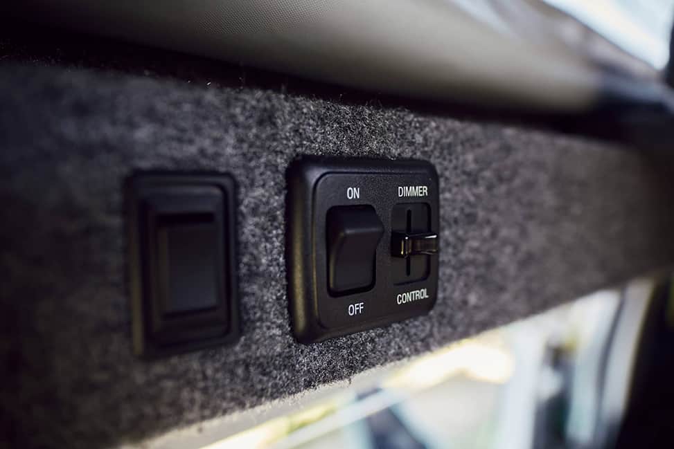 Escape Campervans Del Mar-5 Berth-light-switch