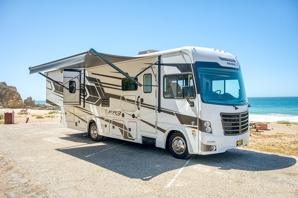 Road Bear RV Class A 30-32' With Slide-Out-Exterior_front_awning_slideout_open