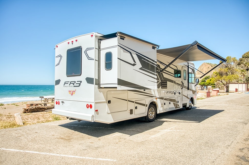 Road Bear RV Class A 30-32' With Slide-Out-Exterior_rear_awning_slideout