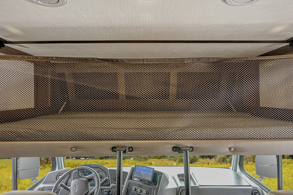Road Bear RV Class A 30-32' With Slide-Out-Interior_overcab_pulldown_bed_guard