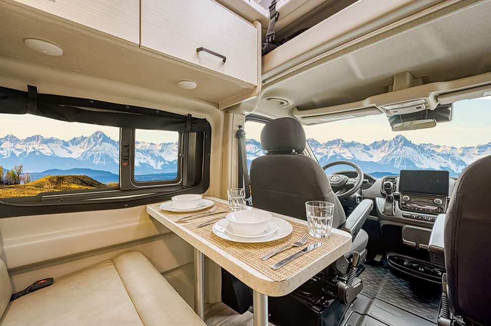 Road Bear RV Class B 20-22'-Interior_dining_table_front