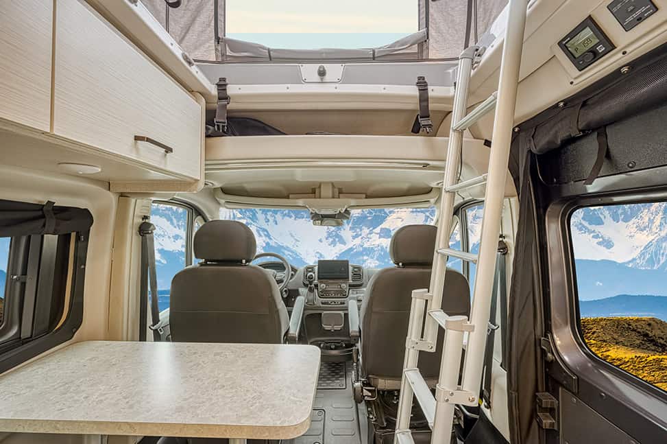 Road Bear RV Class B 20-22'-Interior_front_ladder_popup
