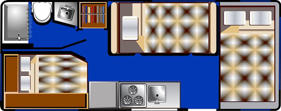 Road Bear RV Class C 23-25-Class C 23-25-Floorplan Night