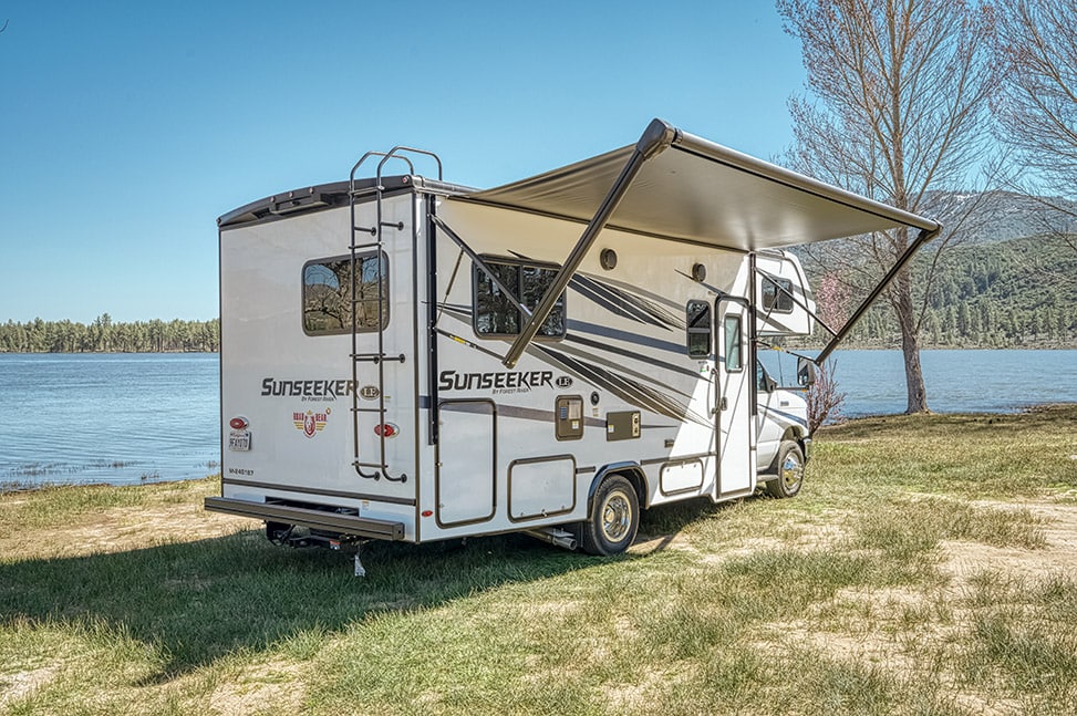Road Bear RV Class C 23-25-Class C 23-25-horizontal_open_awning_rear