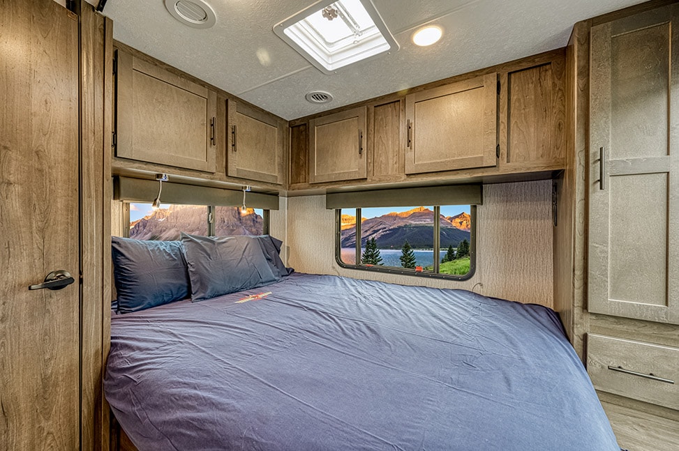 Road Bear RV Class C 26-28-Interior_bedroom_bed_storage