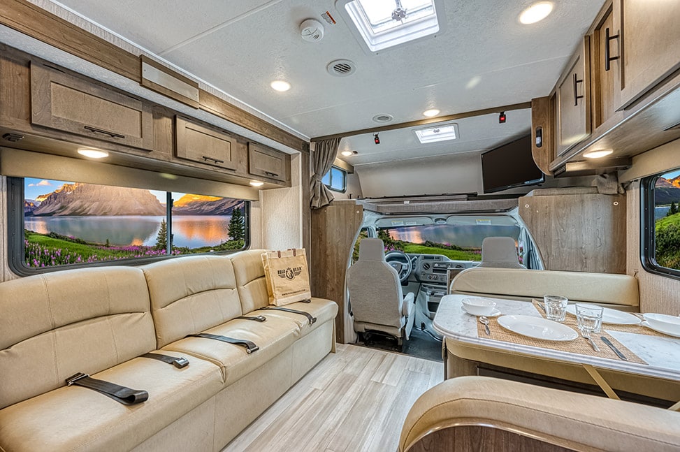 Road Bear RV Class C 26-28-Interior_forward_couch